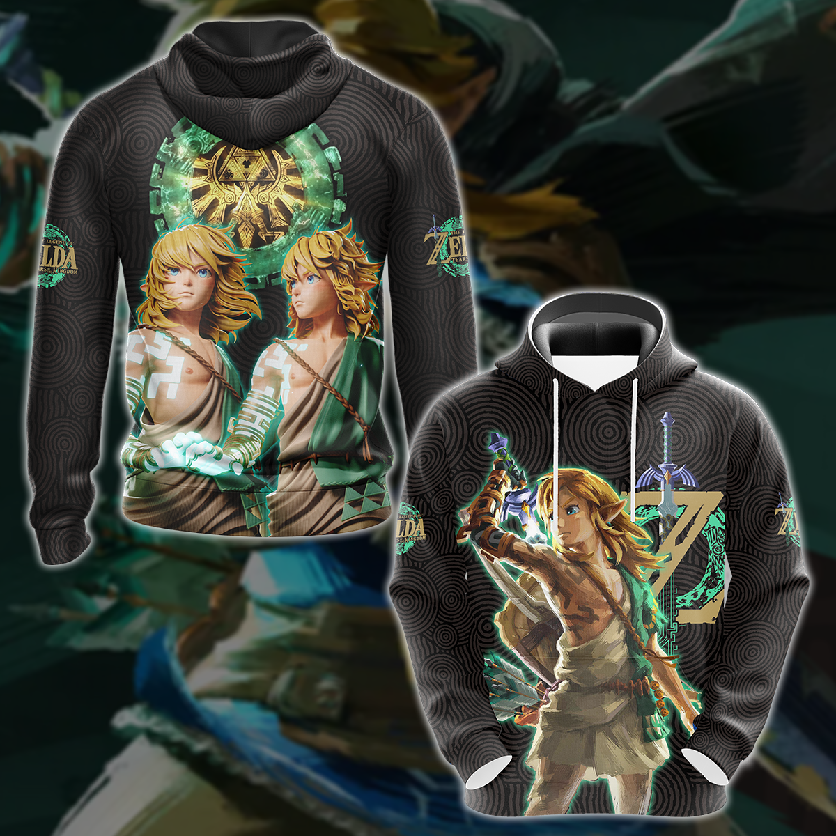 The Legend of Zelda: Tears of the Kingdom Video Game 3D All Over Printed T-shirt Tank Top Zip Hoodie Pullover Hoodie Hawaiian Shirt Beach Shorts Jogger Hoodie S