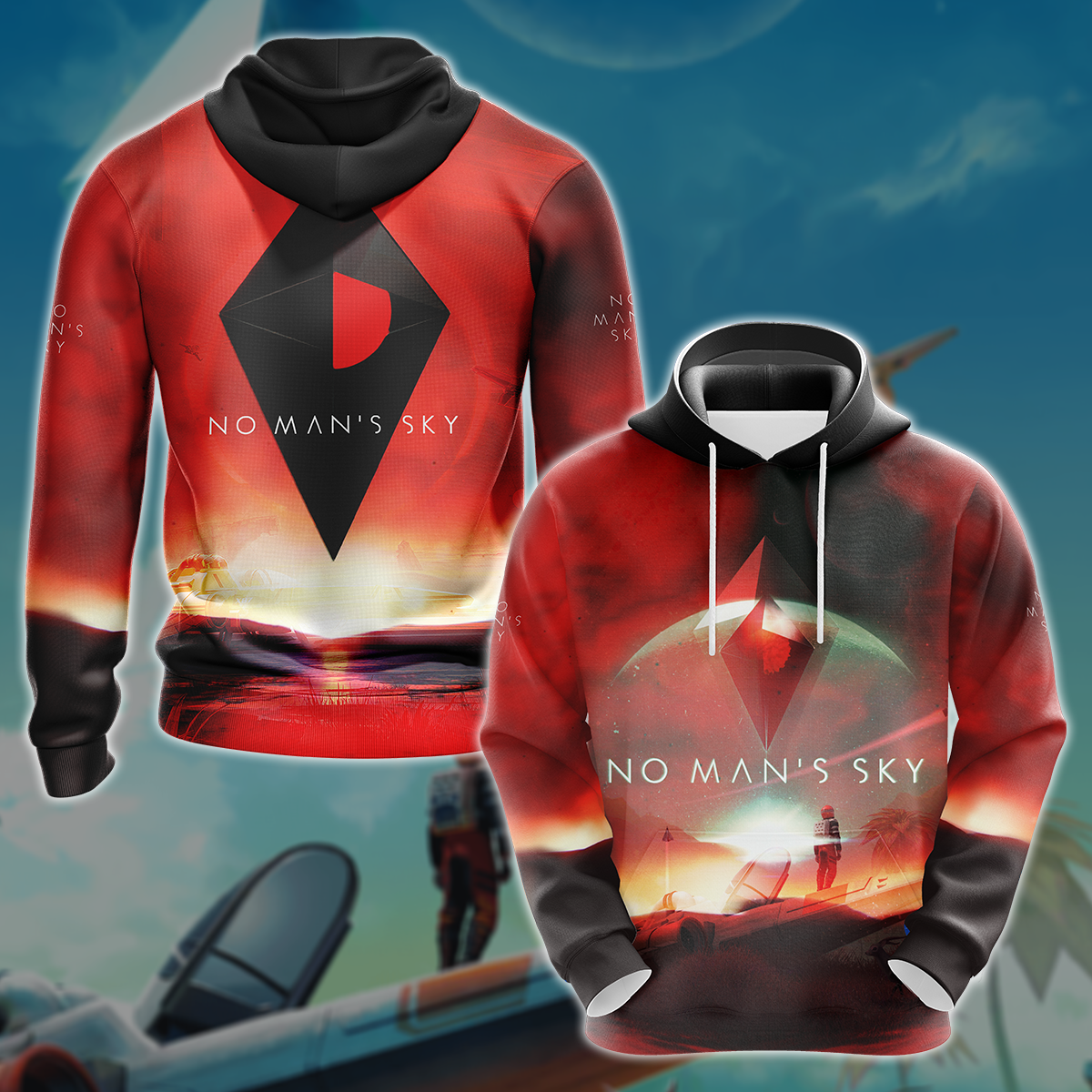 No Man's Sky Video Game 3D All Over Printed T-shirt Tank Top Zip Hoodie Pullover Hoodie Hawaiian Shirt Beach Shorts Jogger Hoodie S