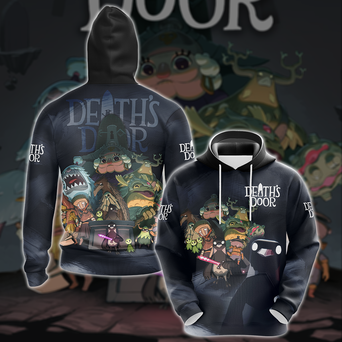 Death’s Door Video Game All-Over T-shirt Hoodie Tank Top Hawaiian Shirt Beach Shorts Joggers Hoodie S