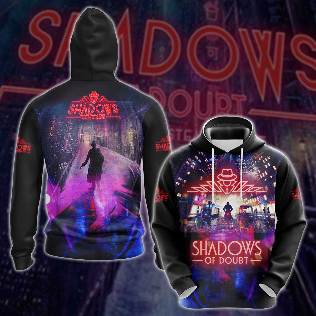Shadows of Doubt Video Game 3D All Over Printed T-shirt Tank Top Zip Hoodie Pullover Hoodie Hawaiian Shirt Beach Shorts Jogger Hoodie S