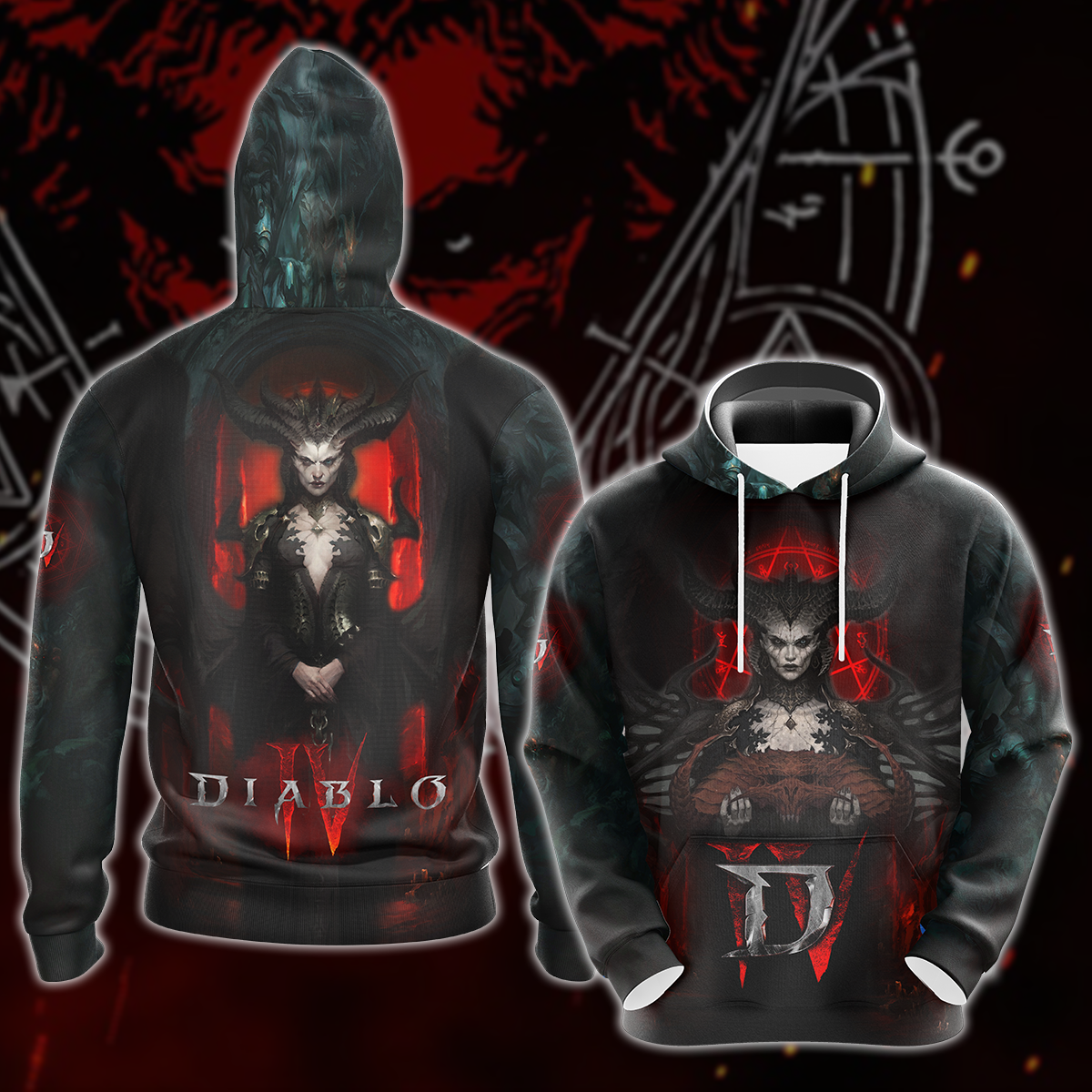 Diablo IV Video Game 3D All Over Printed T-shirt Tank Top Zip Hoodie Pullover Hoodie Hawaiian Shirt Beach Shorts Jogger Hoodie S
