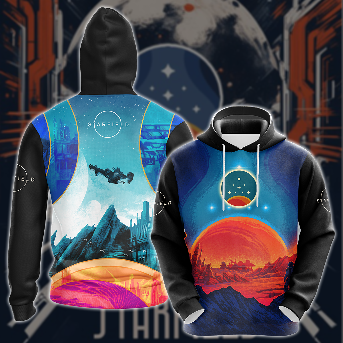 Starfield Video Game 3D All Over Printed T-shirt Tank Top Zip Hoodie Pullover Hoodie Hawaiian Shirt Beach Shorts Joggers Hoodie S