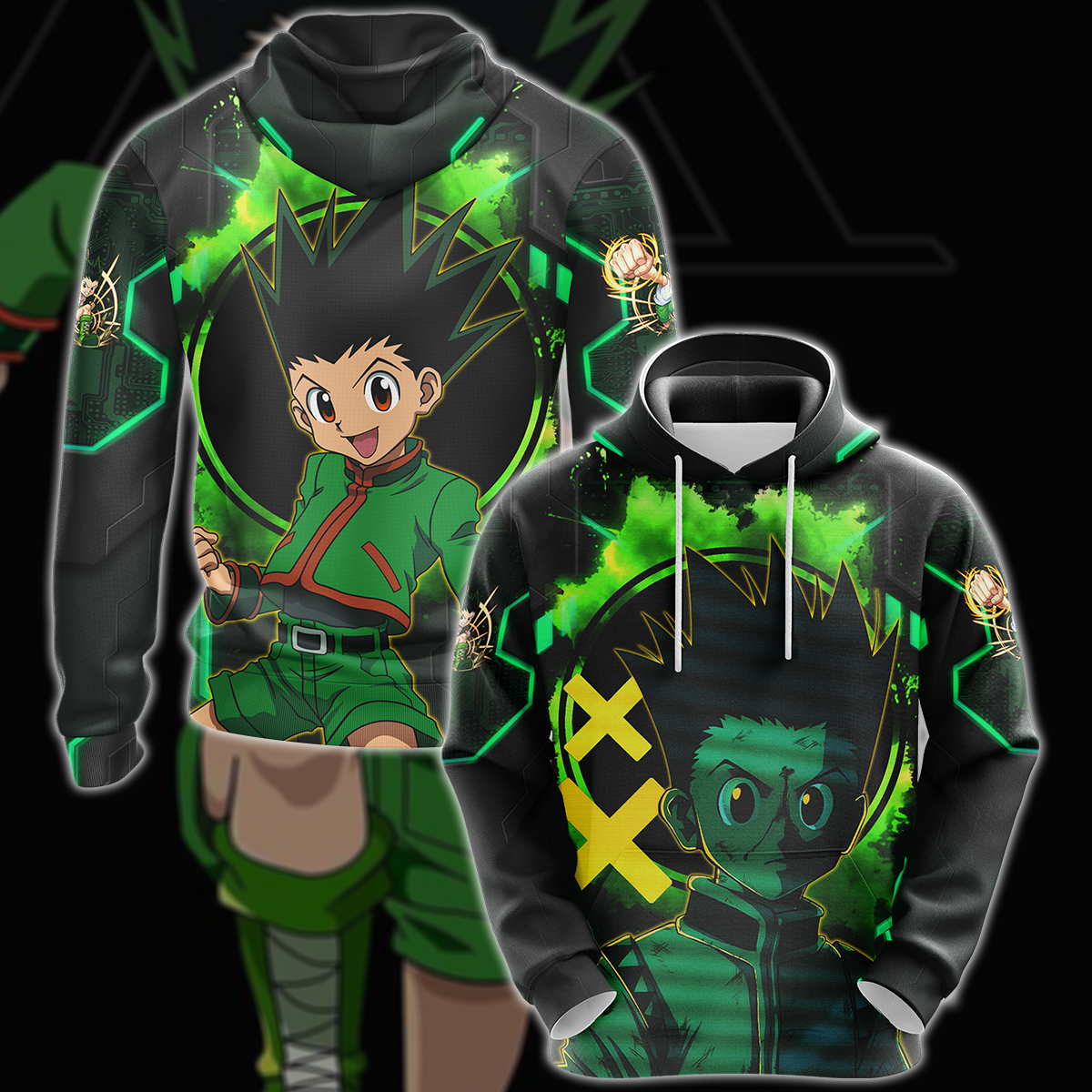 Hunter x Hunter Gon 3D All Over Print T-shirt Tank Top Zip Hoodie Pullover Hoodie Hawaiian Shirt Beach Shorts Jogger Hoodie S