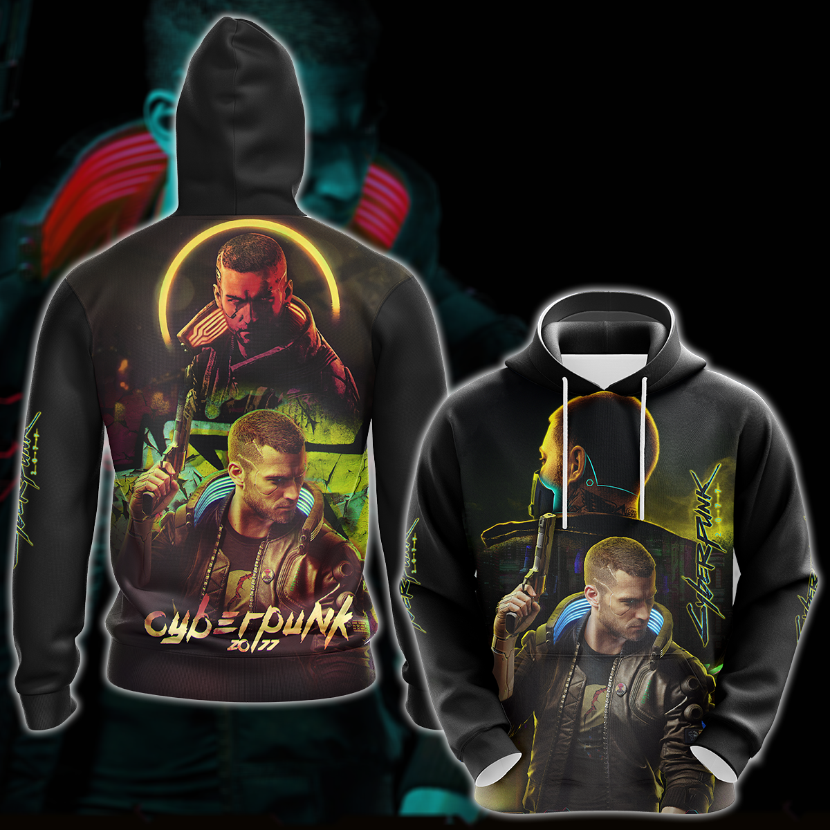 Cyberpunk 2077 Video Game 3D All Over Print T-shirt Tank Top Zip Hoodie Pullover Hoodie Hawaiian Shirt Beach Shorts Jogger Hoodie S