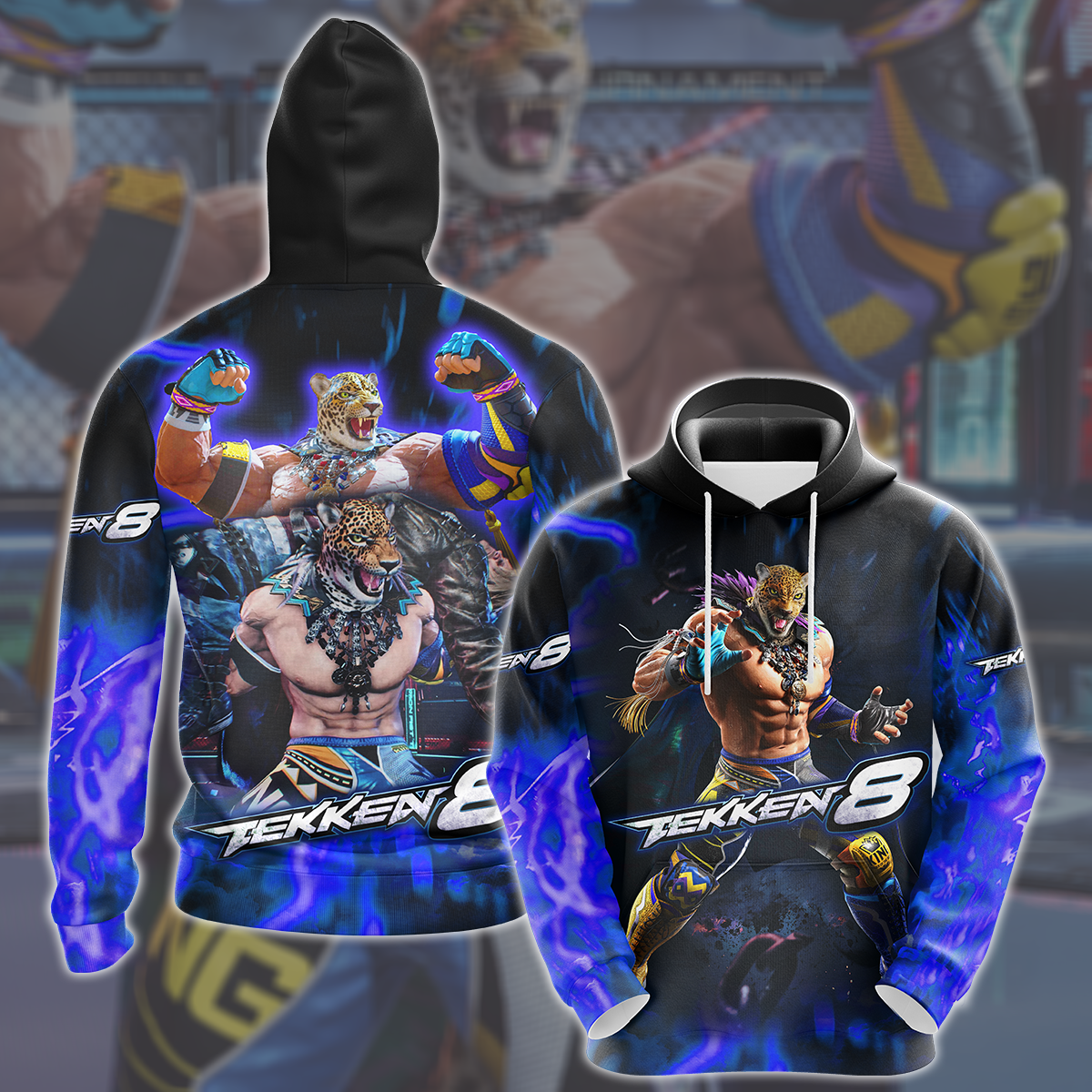 Tekken 8 King Video Game All Over Printed T-shirt Tank Top Zip Hoodie Pullover Hoodie Hawaiian Shirt Beach Shorts Joggers Hoodie S