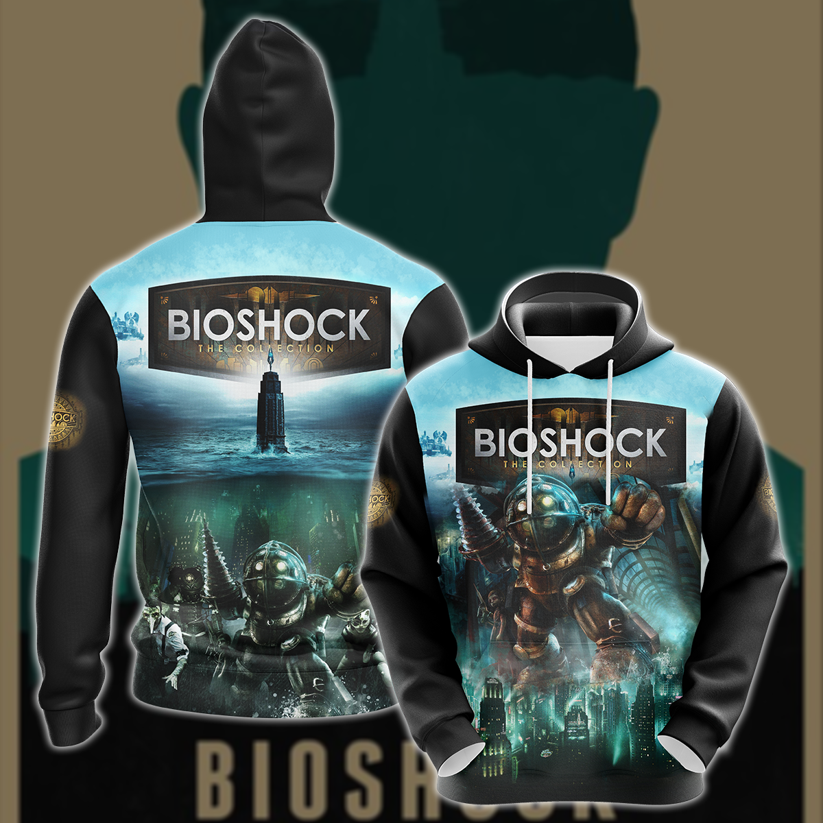 BioShock Video Game 3D All Over Printed T-shirt Tank Top Zip Hoodie Pullover Hoodie Hawaiian Shirt Beach Shorts Joggers Hoodie S