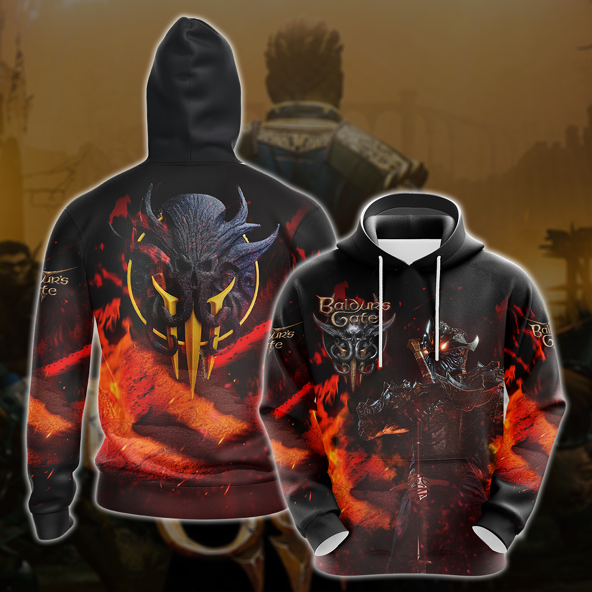 Baldur's Gate 3 Video Game All Over Printed T-shirt Tank Top Zip Hoodie Pullover Hoodie Hawaiian Shirt Beach Shorts Joggers Hoodie S