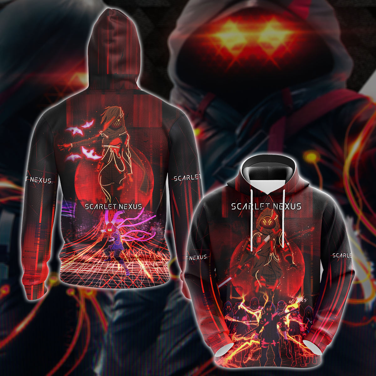 Scarlet Nexus Video Game 3D All Over Printed T-shirt Tank Top Zip Hoodie Pullover Hoodie Hawaiian Shirt Beach Shorts Jogger Hoodie S