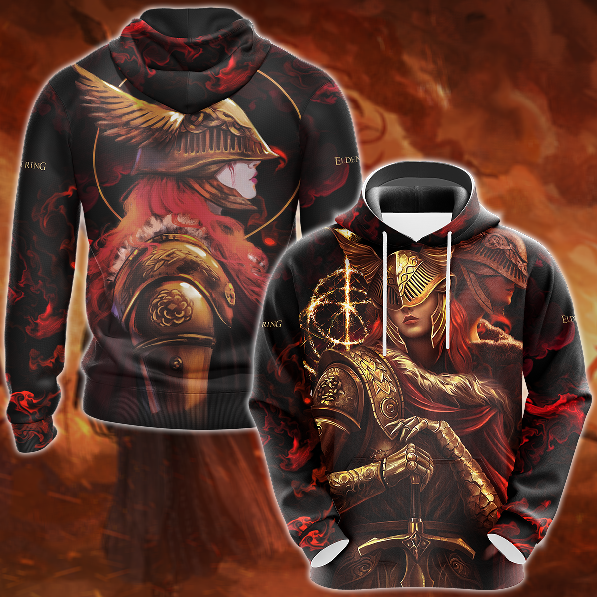 Elden Ring Malenia Blade of Miquella Video Game 3D All Over Print T-shirt Tank Top Zip Hoodie Pullover Hoodie Hawaiian Shirt Beach Shorts Jogger Hoodie S