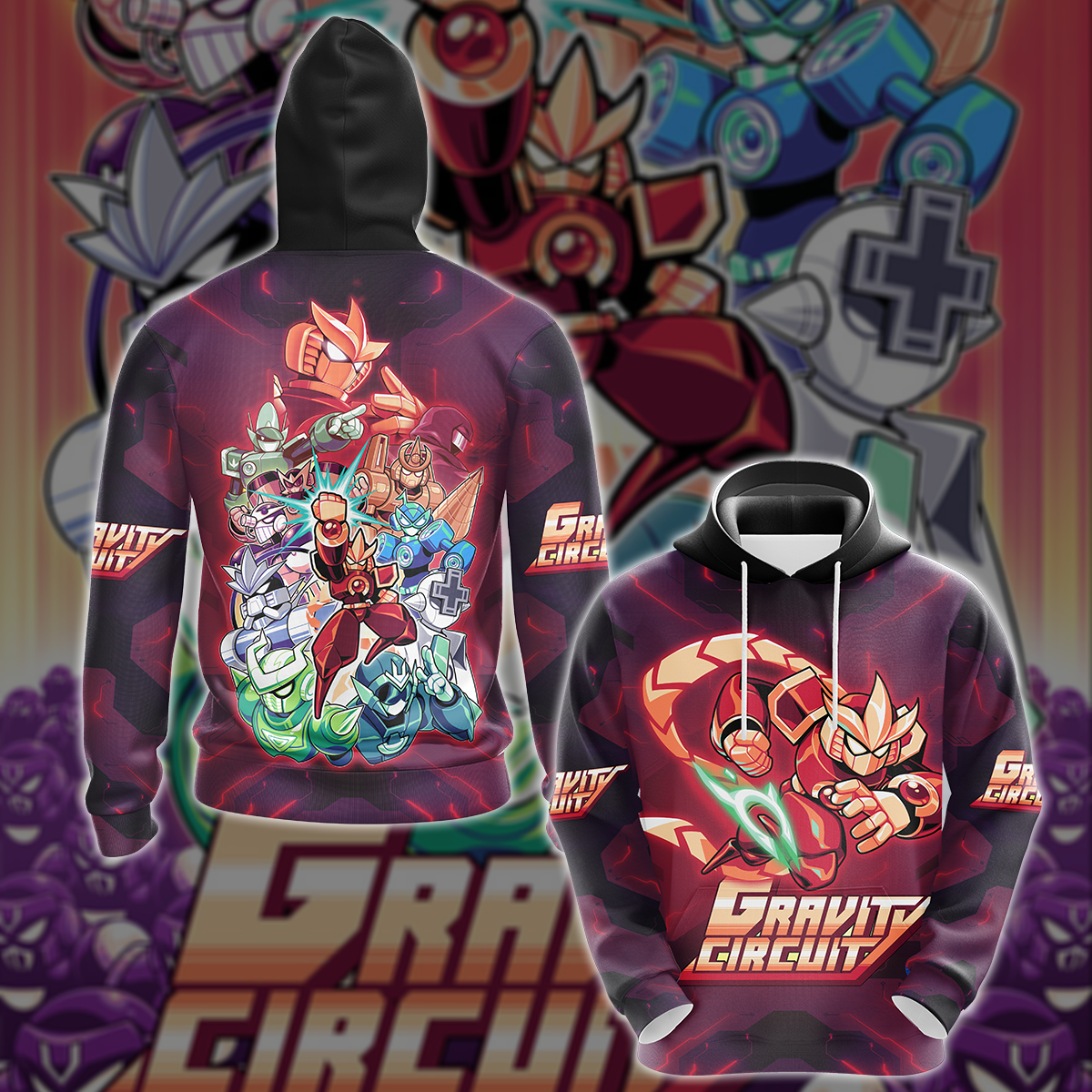 Gravity Circuit Video Game 3D All Over Printed T-shirt Tank Top Zip Hoodie Pullover Hoodie Hawaiian Shirt Beach Shorts Jogger Hoodie S