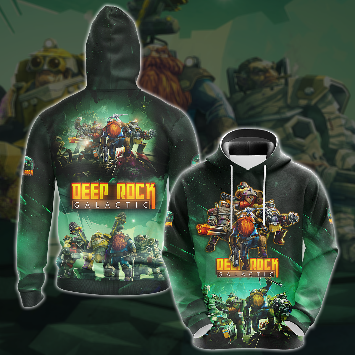 Deep Rock Galactic Video Game 3D All Over Printed T-shirt Tank Top Zip Hoodie Pullover Hoodie Hawaiian Shirt Beach Shorts Jogger Hoodie S