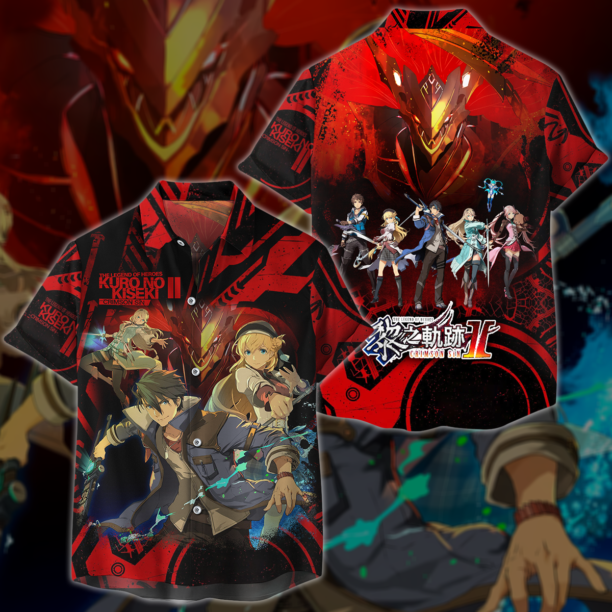 The Legend of Heroes: Kuro no Kiseki II – Crimson Sin Video Game 3D All Over Printed T-shirt Tank Top Zip Hoodie Pullover Hoodie Hawaiian Shirt Beach Shorts Jogger Hawaiian Shirt S