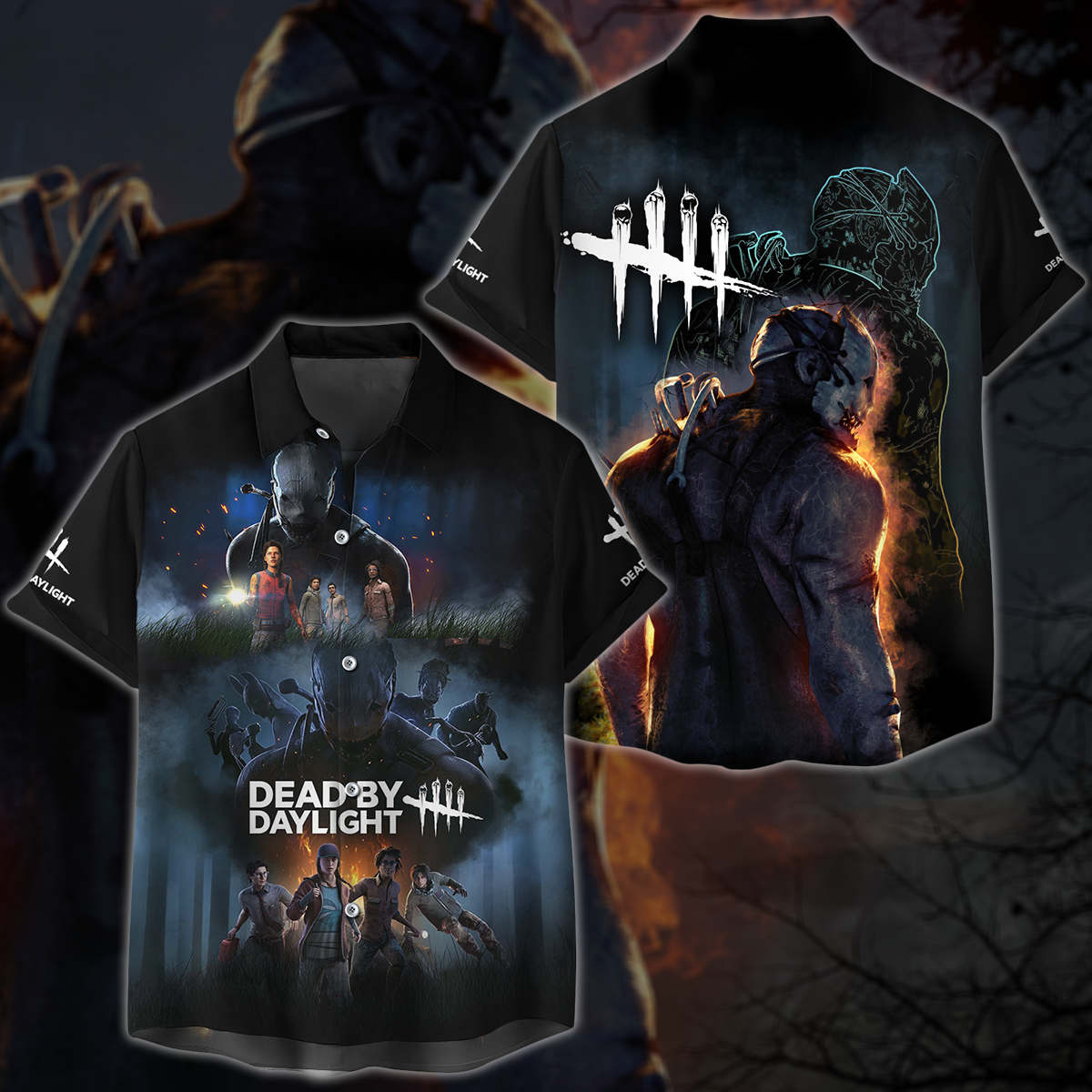 Dead by Daylight Video Game 3D All Over Printed T-shirt Tank Top Zip Hoodie Pullover Hoodie Hawaiian Shirt Beach Shorts Jogger Hawaiian Shirt S