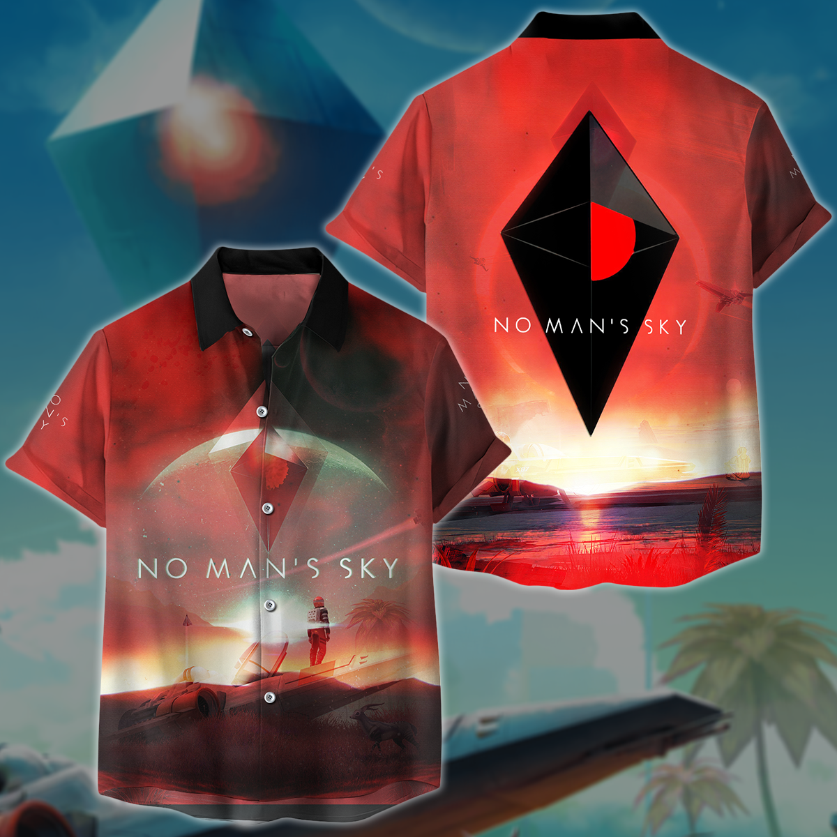 No Man's Sky Video Game 3D All Over Printed T-shirt Tank Top Zip Hoodie Pullover Hoodie Hawaiian Shirt Beach Shorts Jogger Hawaiian Shirt S
