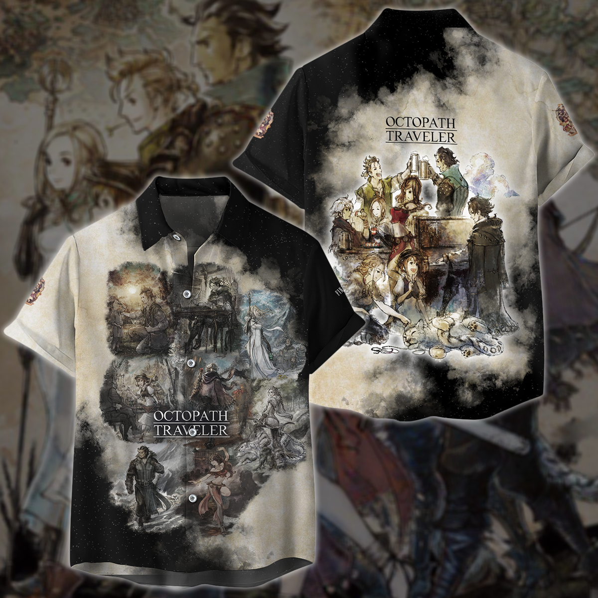 Octopath Traveler Video Game 3D All Over Printed T-shirt Tank Top Zip Hoodie Pullover Hoodie Hawaiian Shirt Beach Shorts Jogger Hawaiian Shirt S