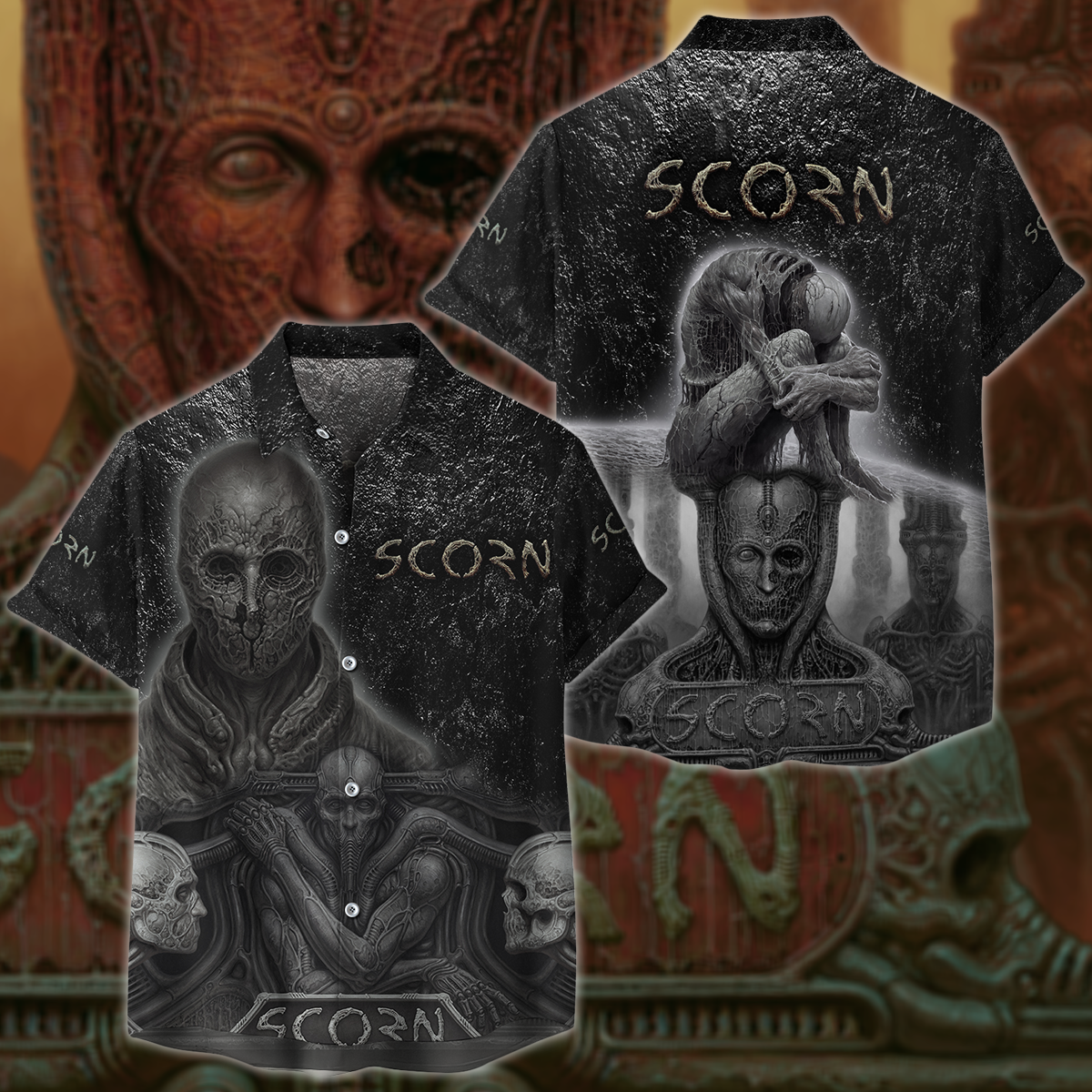 Scorn Video Game 3D All Over Print T-shirt Tank Top Zip Hoodie Pullover Hoodie Hawaiian Shirt Beach Shorts Jogger Hawaiian Shirt S
