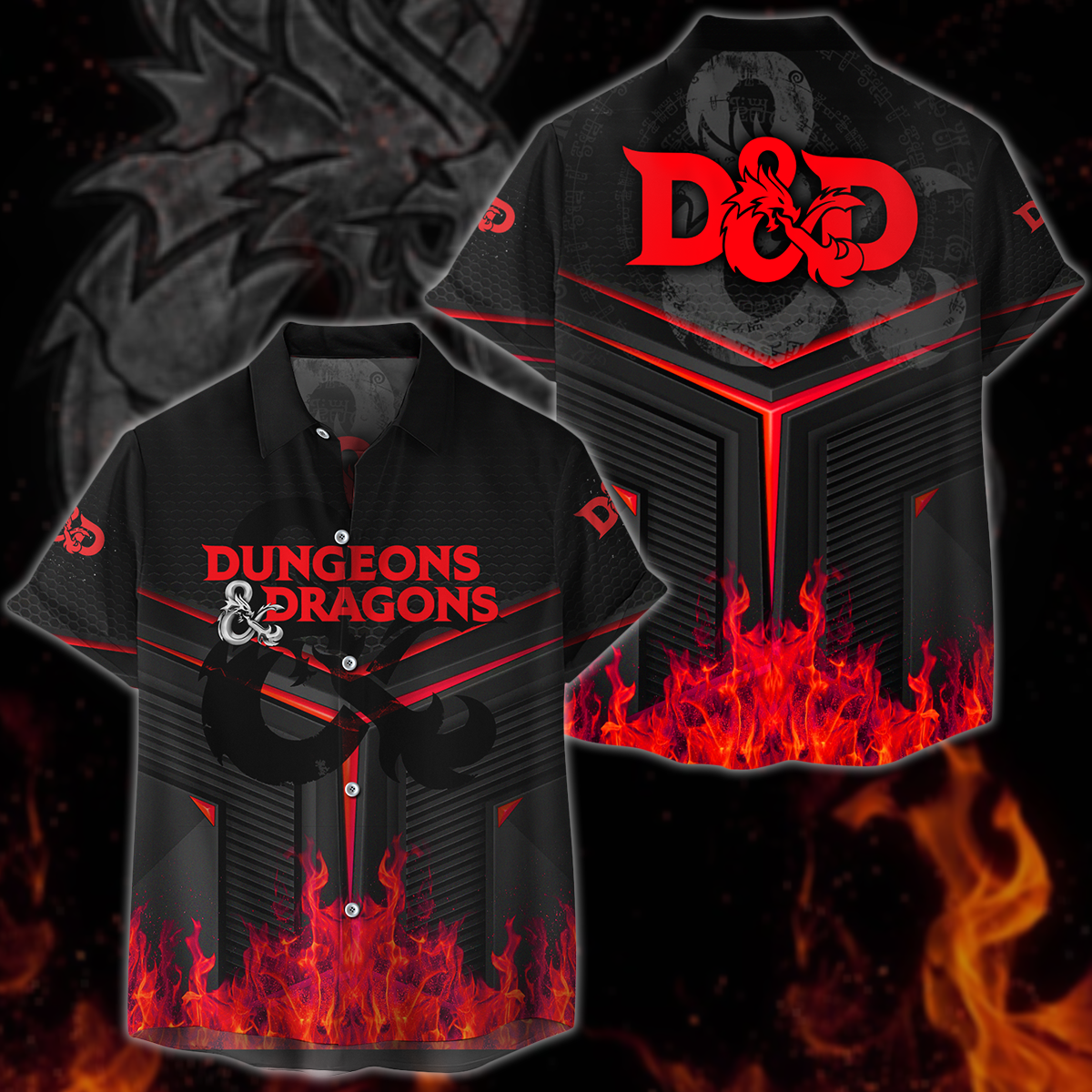 Dungeons And Dragons Video Game 3D All Over Print T-shirt Tank Top Zip Hoodie Pullover Hoodie Hawaiian Shirt Beach Shorts Jogger