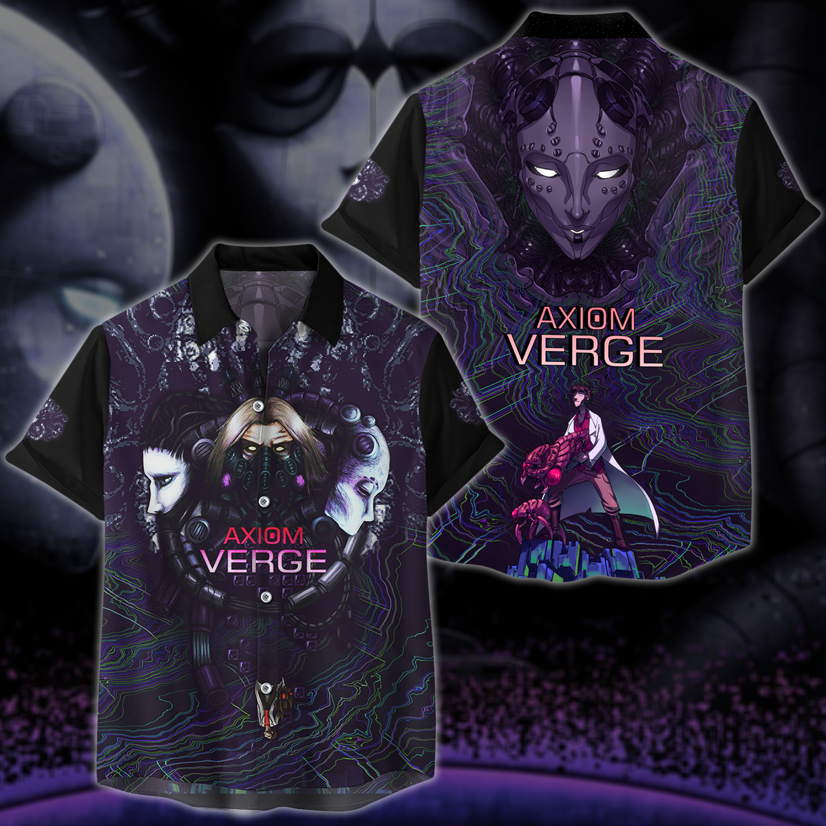 Axiom Verge Video Game 3D All Over Printed T-shirt Tank Top Zip Hoodie Pullover Hoodie Hawaiian Shirt Beach Shorts Jogger Hawaiian Shirt S
