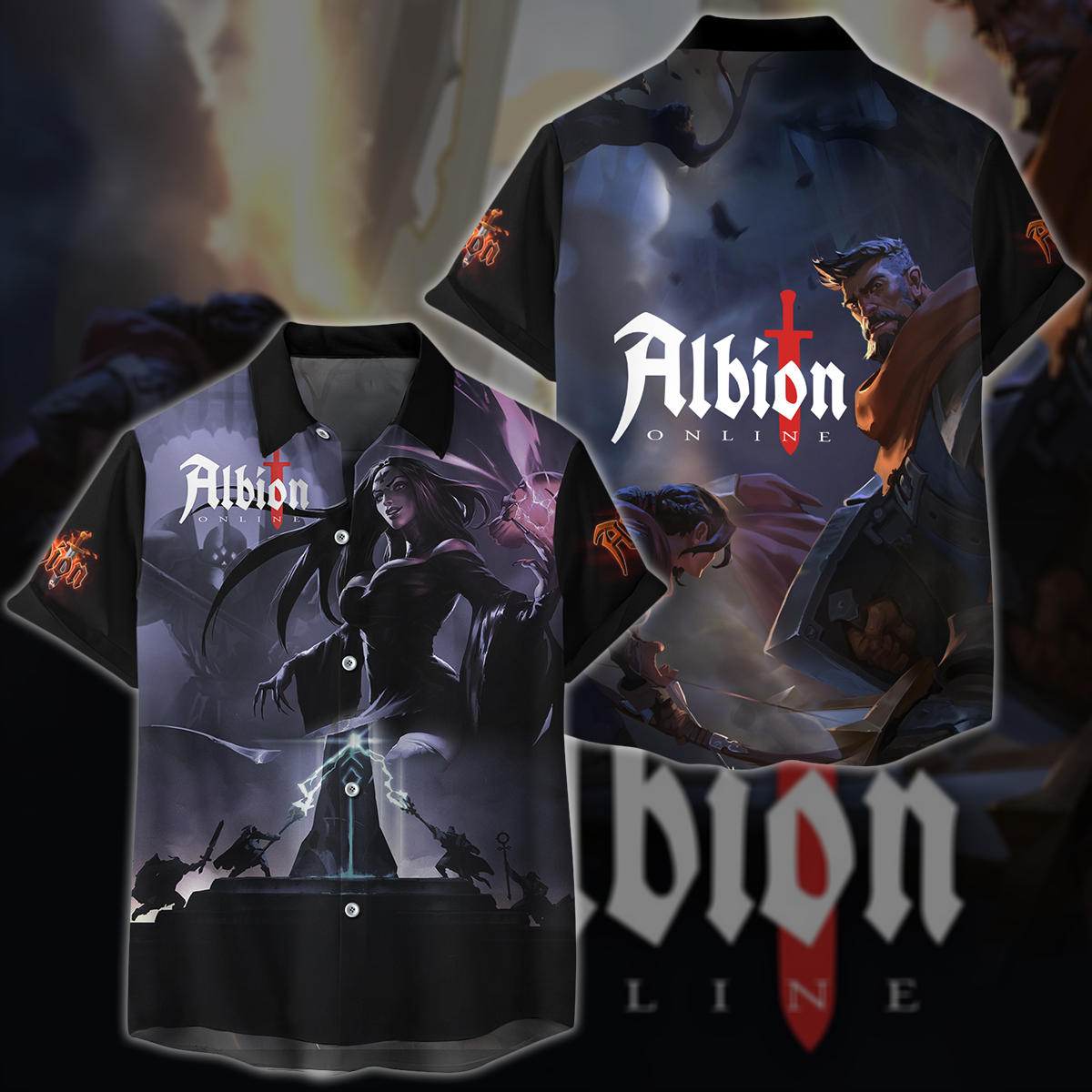 Albion Online Video Game 3D All Over Printed T-shirt Tank Top Zip Hoodie Pullover Hoodie Hawaiian Shirt Beach Shorts Jogger Hawaiian Shirt S