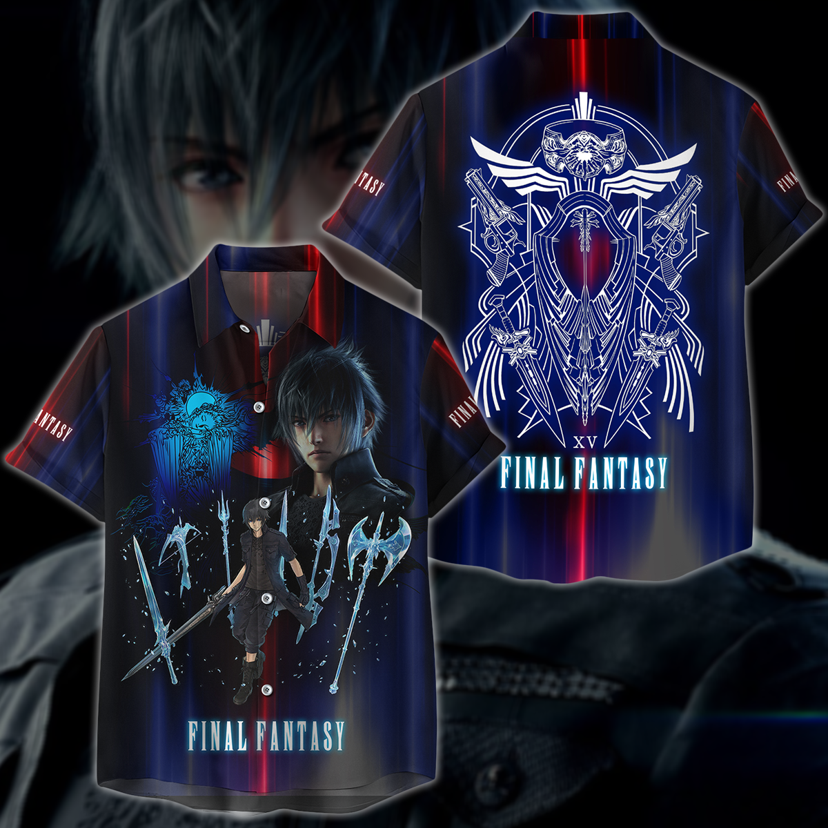 Final Fantasy XV Video Game 3D All Over Printed T-shirt Tank Top Zip Hoodie Pullover Hoodie Hawaiian Shirt Beach Shorts Jogger Hawaiian Shirt S