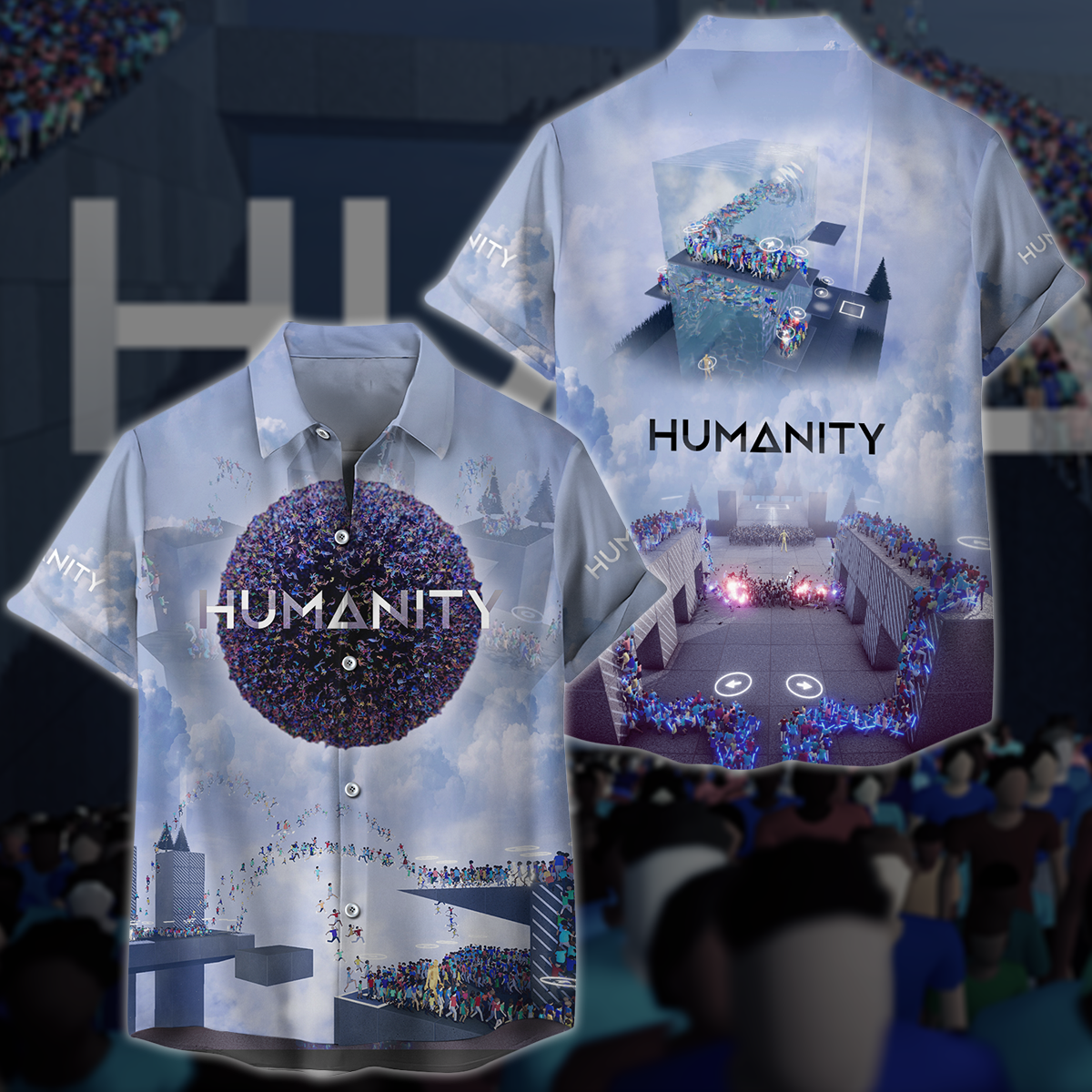 Humanity Video Game 3D All Over Printed T-shirt Tank Top Zip Hoodie Pullover Hoodie Hawaiian Shirt Beach Shorts Jogger Hawaiian Shirt S