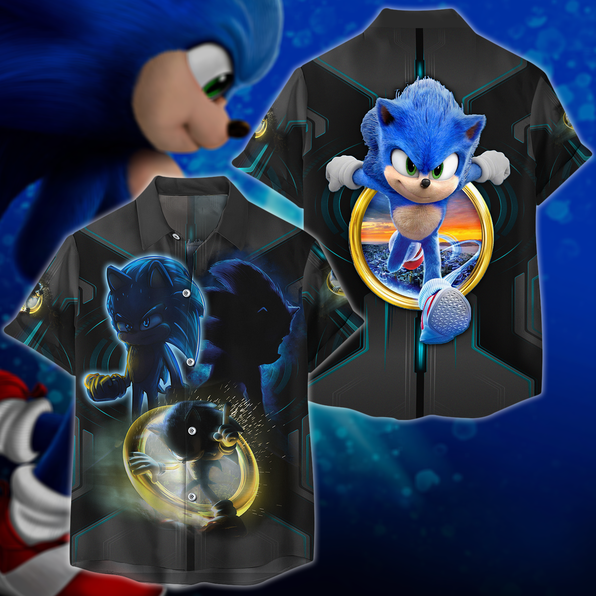 Sonic The Hedgehog Video Game 3D All Over Print T-shirt Tank Top Zip Hoodie Pullover Hoodie Hawaiian Shirt Beach Shorts Jogger Hawaiian Shirt S