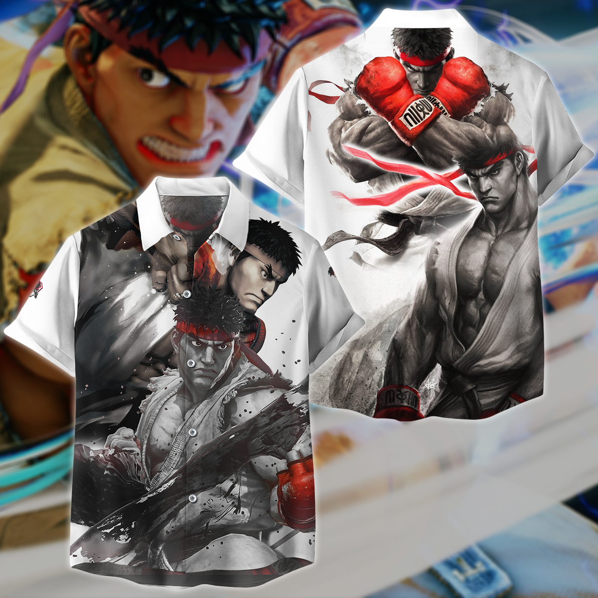 Street Fighter Video Game 3D All Over Print T-shirt Tank Top Zip Hoodie Pullover Hoodie Hawaiian Shirt Beach Shorts Jogger Hawaiian Shirt S