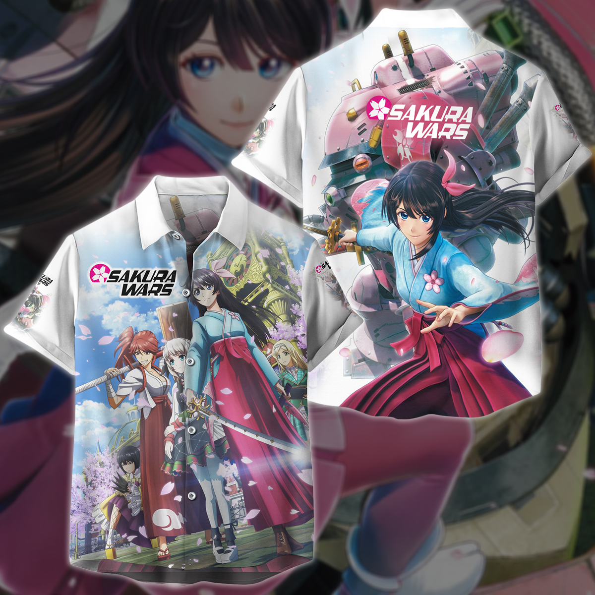 Sakura Wars Video Game 3D All Over Printed T-shirt Tank Top Zip Hoodie Pullover Hoodie Hawaiian Shirt Beach Shorts Jogger Hawaiian Shirt S