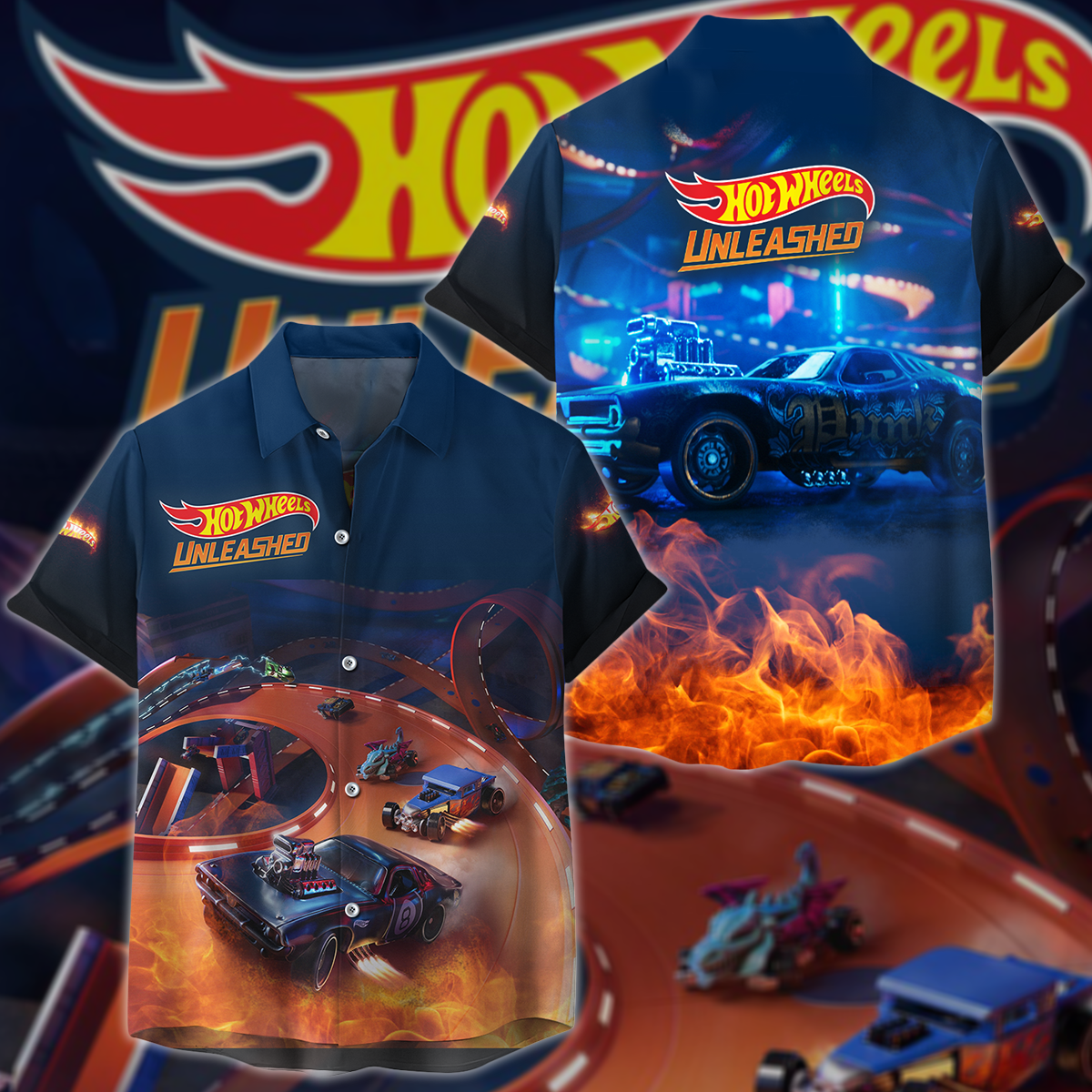 Hot Wheels Unleashed Video Game 3D All Over Print T-shirt Tank Top Zip Hoodie Pullover Hoodie Hawaiian Shirt Beach Shorts Jogger Hawaiian Shirt S