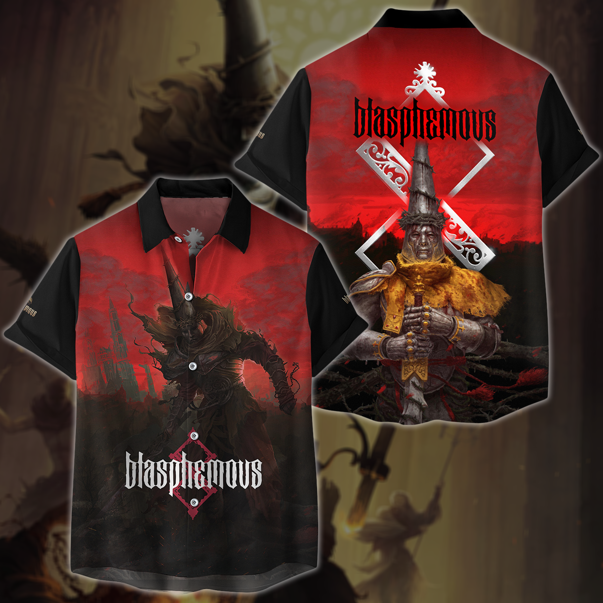 Blasphemous Video Game 3D All Over Printed T-shirt Tank Top Zip Hoodie Pullover Hoodie Hawaiian Shirt Beach Shorts Jogger Hawaiian Shirt S