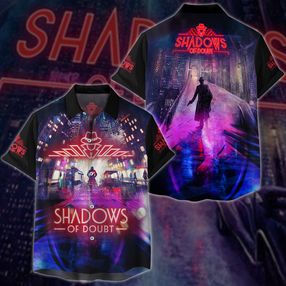 Shadows of Doubt Video Game 3D All Over Printed T-shirt Tank Top Zip Hoodie Pullover Hoodie Hawaiian Shirt Beach Shorts Jogger Hawaiian Shirt S