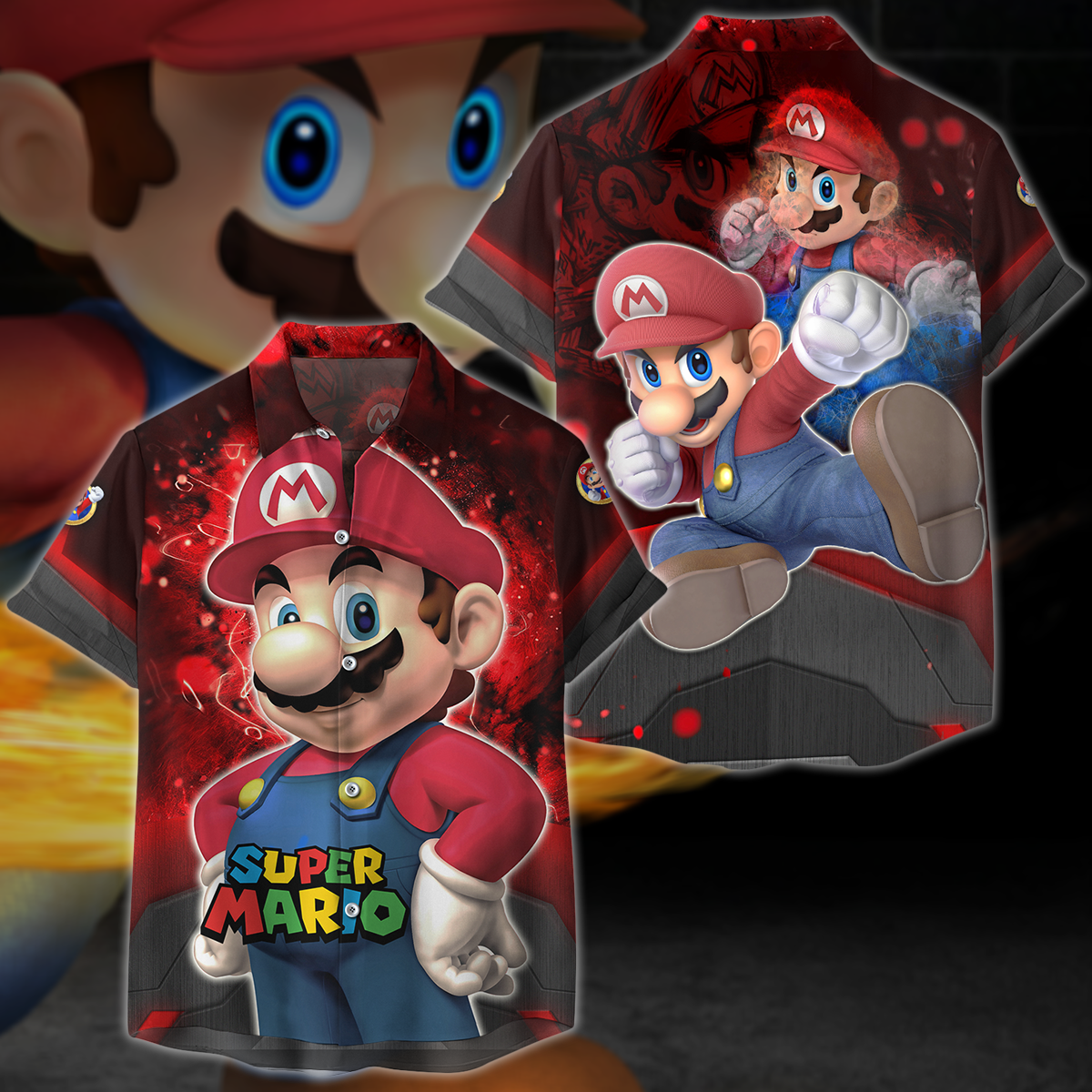 Super Mario Video Game 3D All Over Print T-shirt Tank Top Zip Hoodie Pullover Hoodie Hawaiian Shirt Beach Shorts Jogger Hawaiian Shirt S