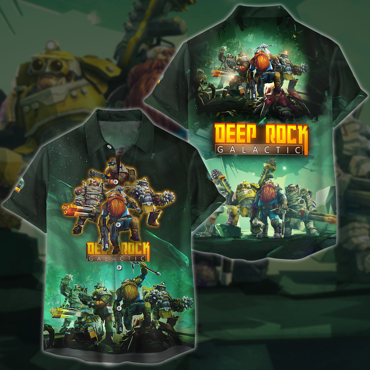 Deep Rock Galactic Video Game 3D All Over Printed T-shirt Tank Top Zip Hoodie Pullover Hoodie Hawaiian Shirt Beach Shorts Jogger Hawaiian Shirt S