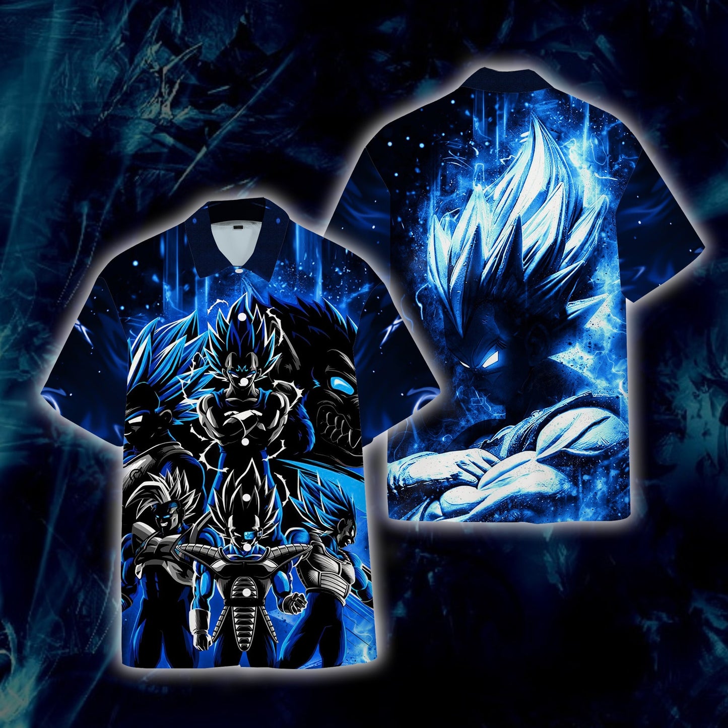 Dragon Ball Vegeta Unisex 3D T-shirt Zip Hoodie Hawaiian Shirt S