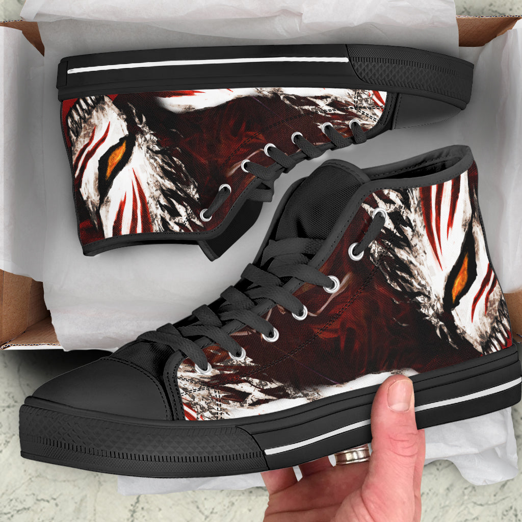 Bleach Ichigo Kurosaki Mask New High Top Shoes SIZE 29
