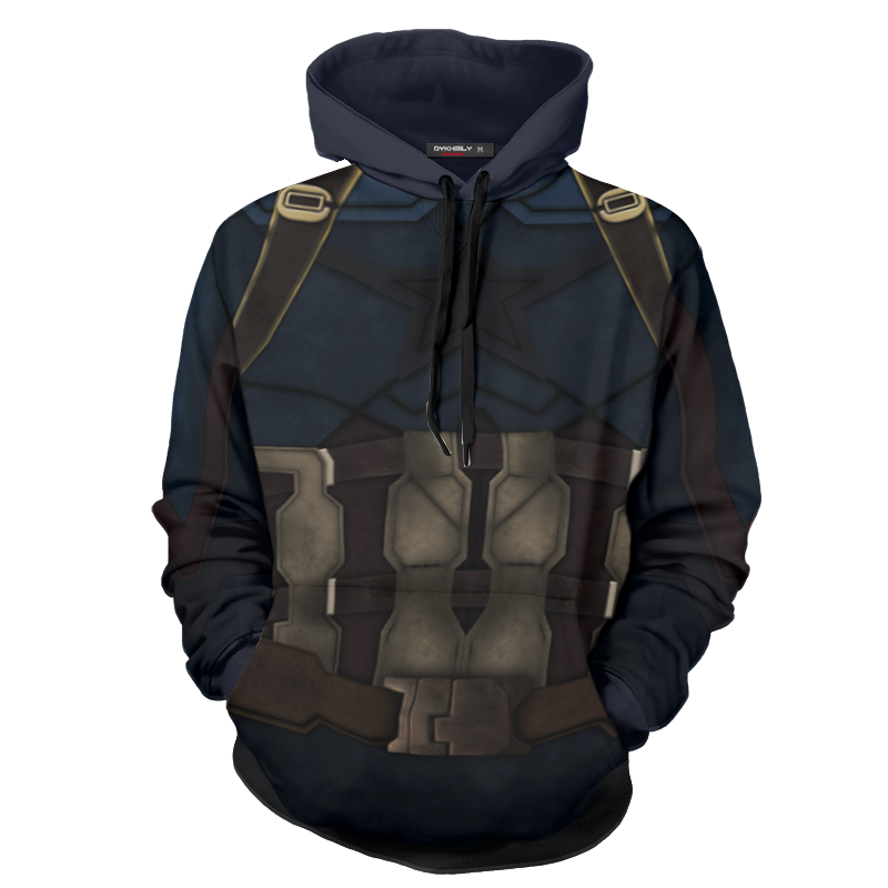 Captain America Cosplay 3D Hoodie