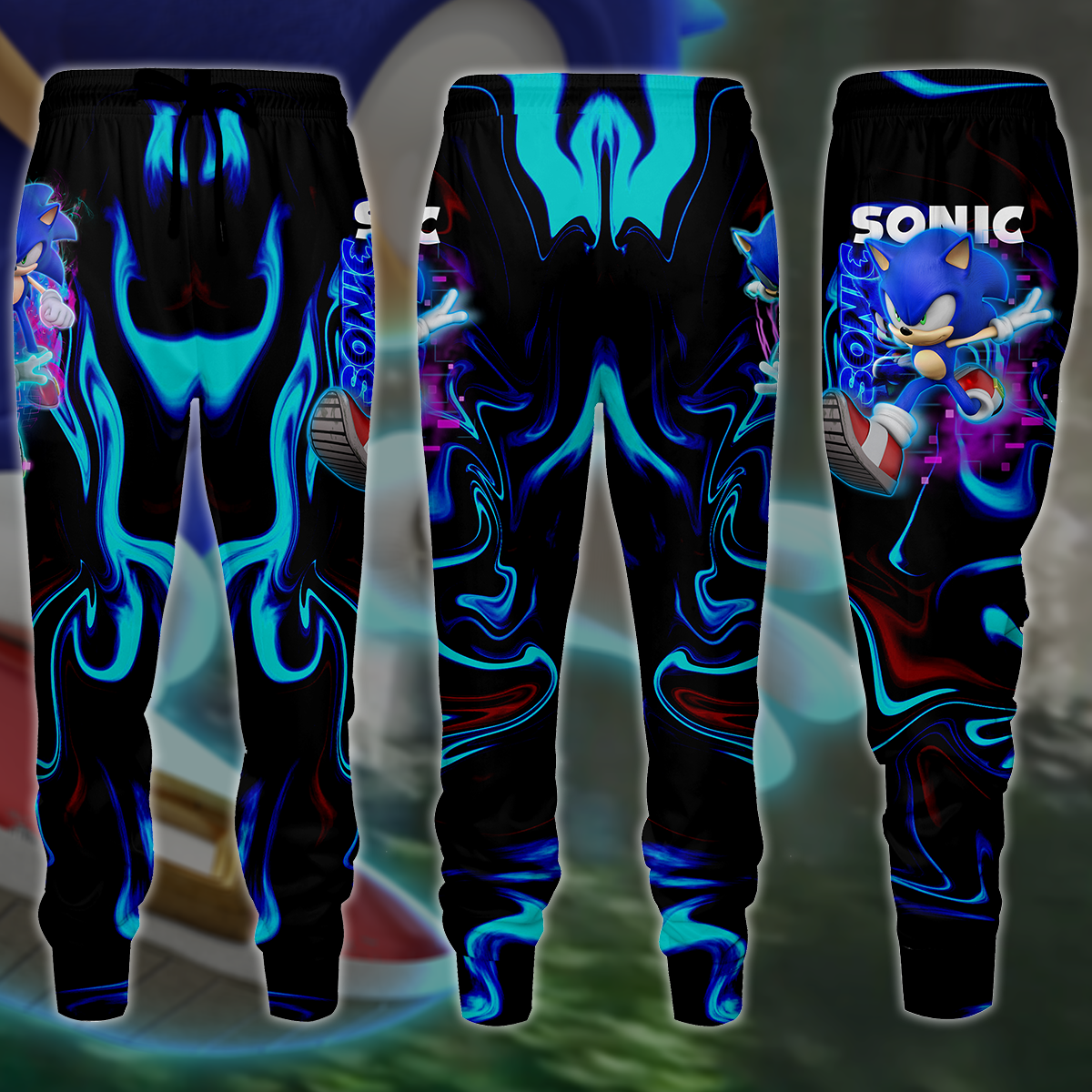 Sonic Video Game 3D All Over Print T-shirt Tank Top Zip Hoodie Pullover Hoodie Hawaiian Shirt Beach Shorts Jogger Joggers S