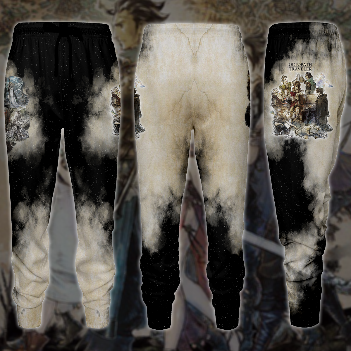 Octopath Traveler Video Game 3D All Over Printed T-shirt Tank Top Zip Hoodie Pullover Hoodie Hawaiian Shirt Beach Shorts Jogger Joggers S