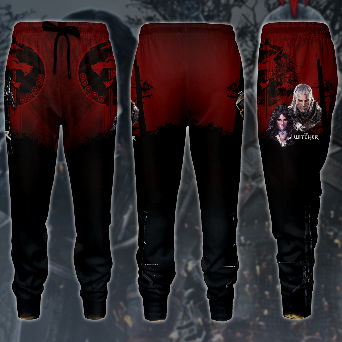 The Witcher Geralt & Yennefer Video Game 3D All Over Printed T-shirt Tank Top Zip Hoodie Pullover Hoodie Hawaiian Shirt Beach Shorts Jogger Joggers S