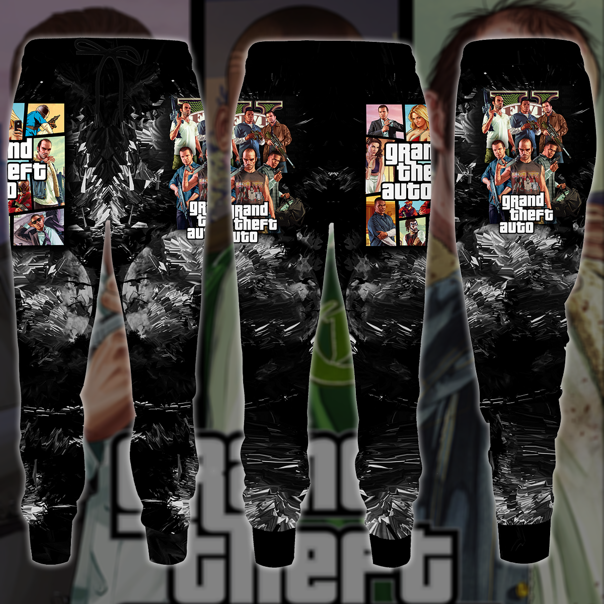 Grand Theft Auto 5 Video Game 3D All Over Printed T-shirt Tank Top Zip Hoodie Pullover Hoodie Hawaiian Shirt Beach Shorts Joggers Joggers S