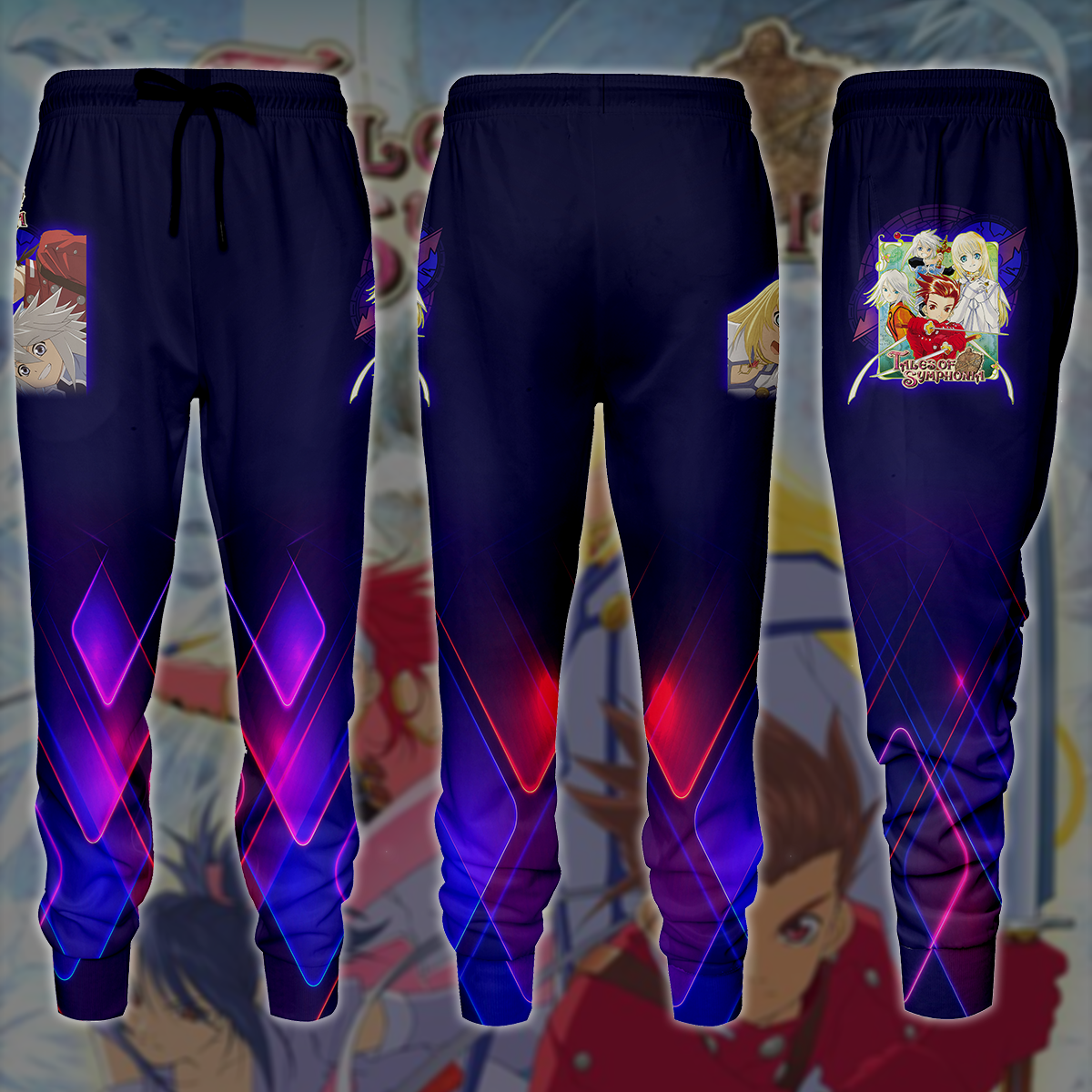 Tales of Symphonia Video Game All-Over T-shirt Hoodie Tank Top Hawaiian Shirt Beach Shorts Joggers Joggers S