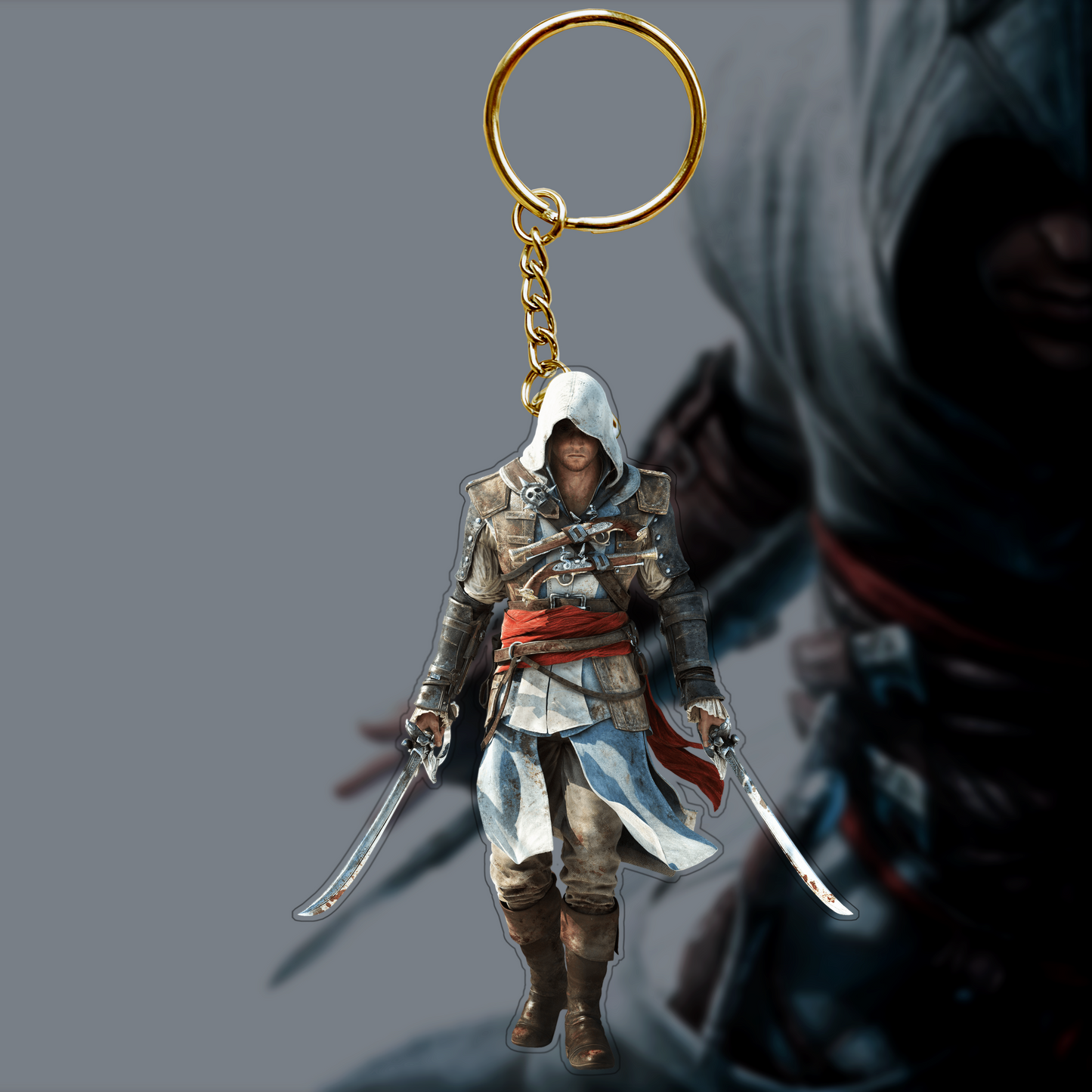 Assassin's Creed Keychain Video Game Keychains Acrylic Plastic