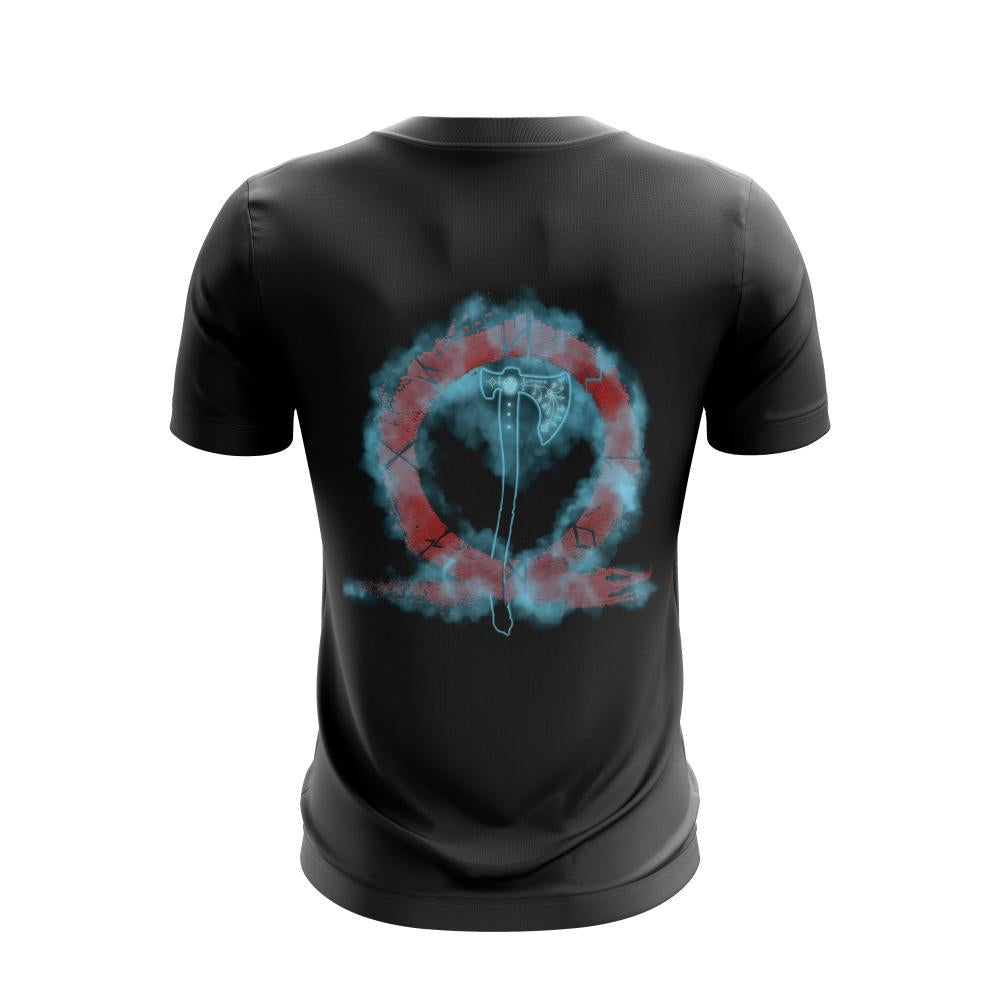 Kratos's Axe Omega Symbol God Of War Unisex 3D T-shirt