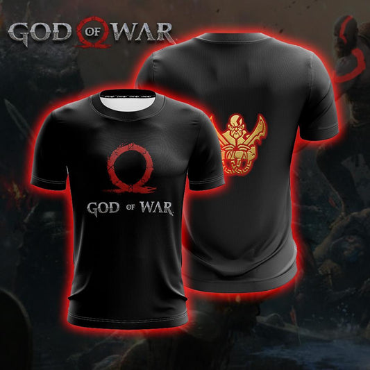 God Of War Kratos Omega Symbol Unisex 3D T-shirt S