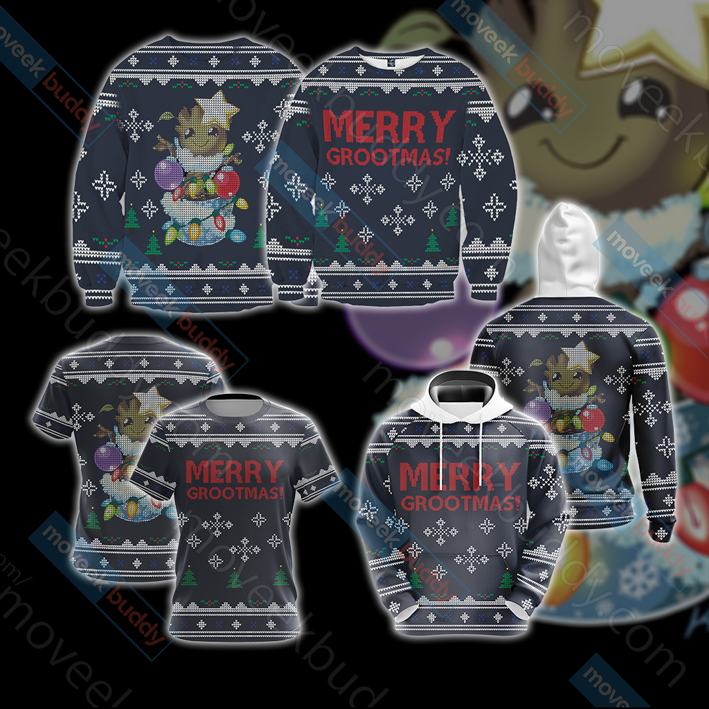 Guardian Of The Galaxy - Groot Merry Grootmas Christmas Unisex 3D T-shirt
