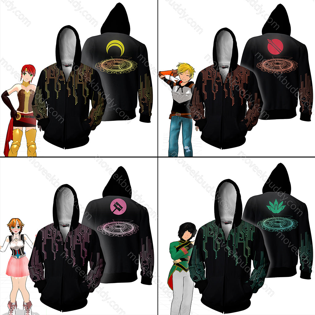 RWBY Team JNPR Lie Ren Zip Up Hoodie