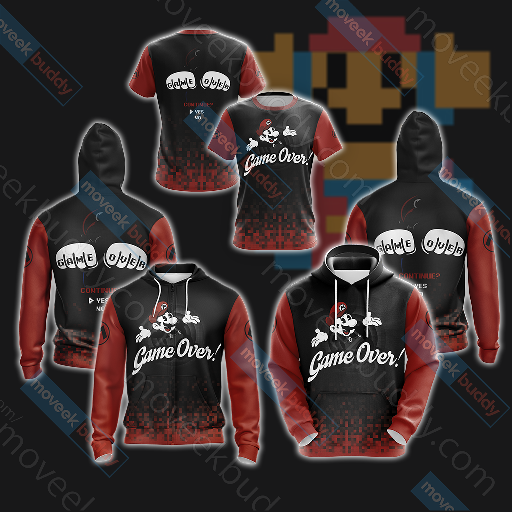 Mario Game Over Unisex 3D T-shirt