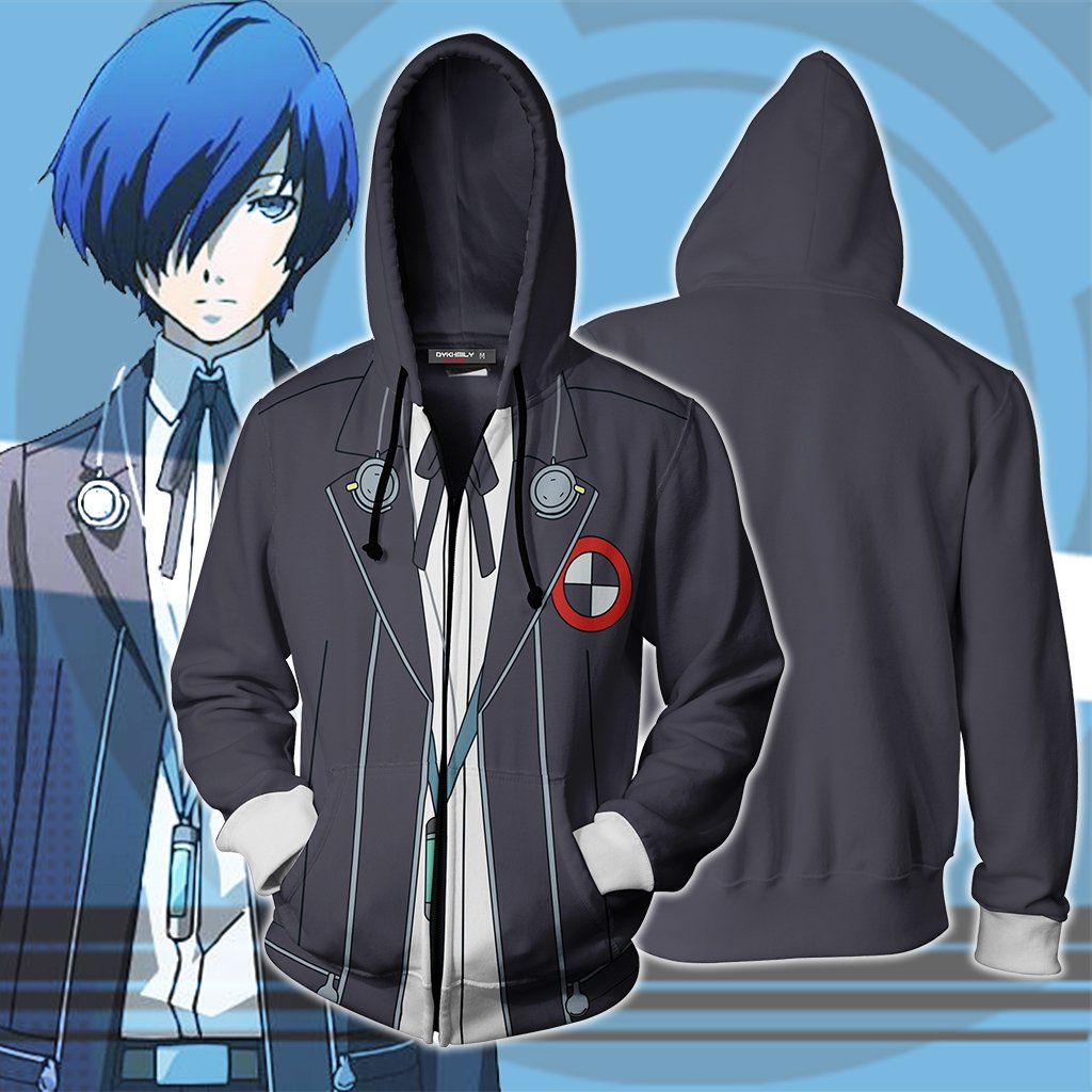Persona 3 Makoto Yuuki Cosplay Zip Up Hoodie Jacket XS