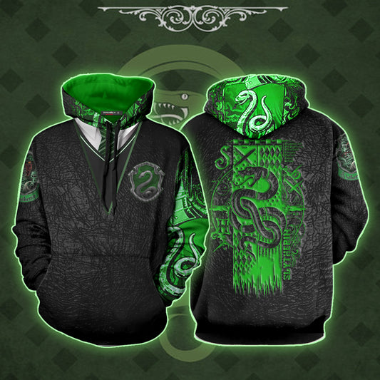 The Slytherin Snake Harry Potter 3D Hoodie S