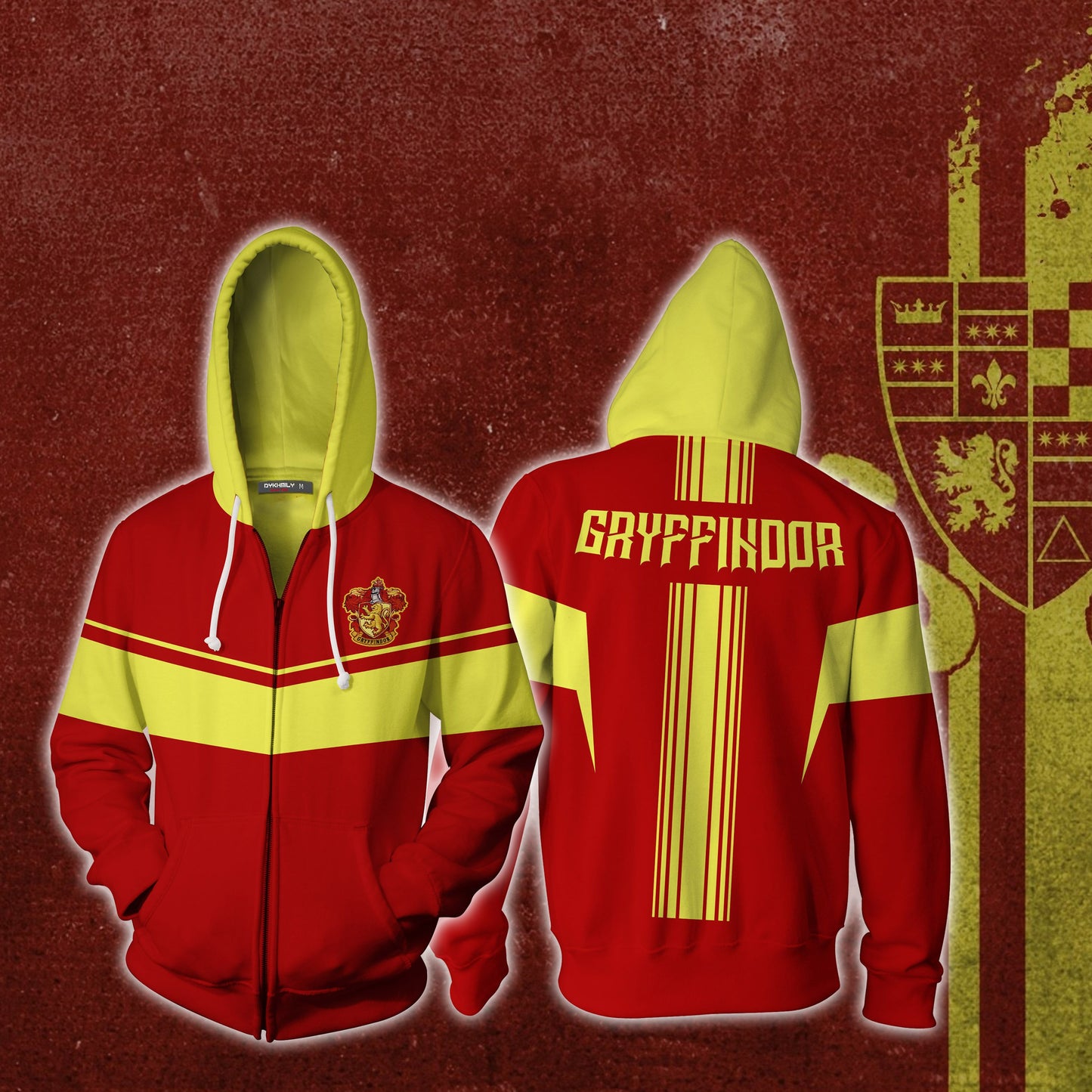 Gryffindor Harry Potter Zip Up Hoodie S